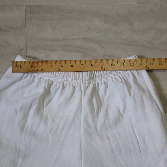 Vintage Lightning Bolt White Sweat Shorts 50/50 Made in USA Size Medium - Picture 6 of 9